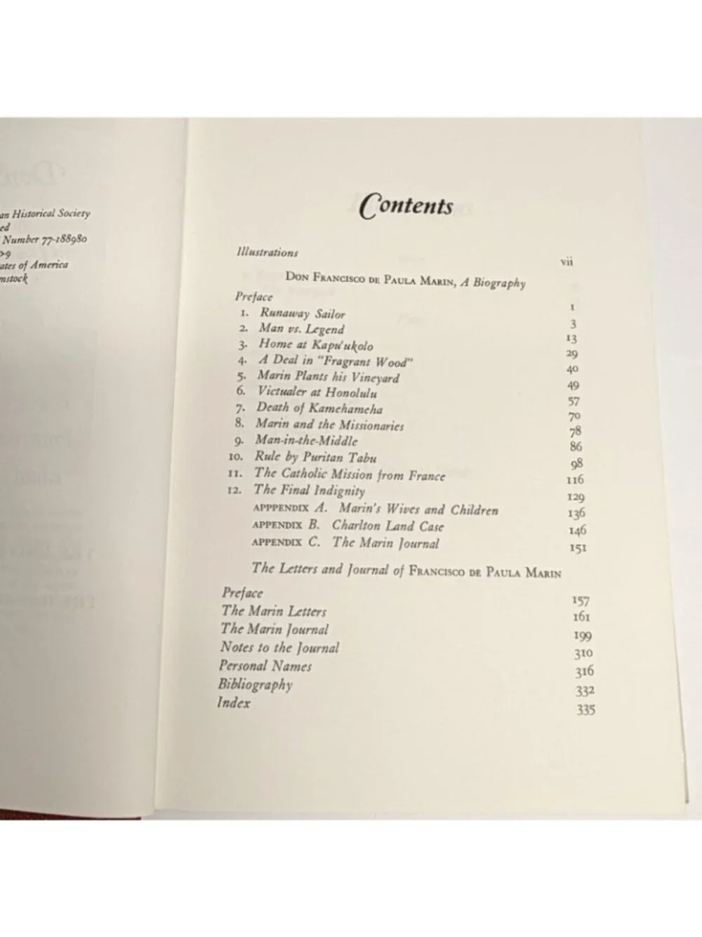 Don Francisco de Paula Marin Biography Letters and Journal 1973 Hawaiian History